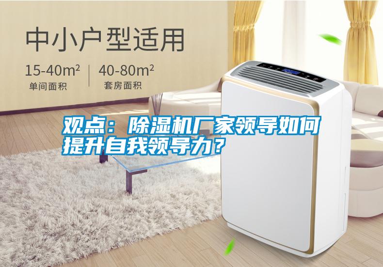 觀點：除濕機廠家領導如何提升自我領導力？