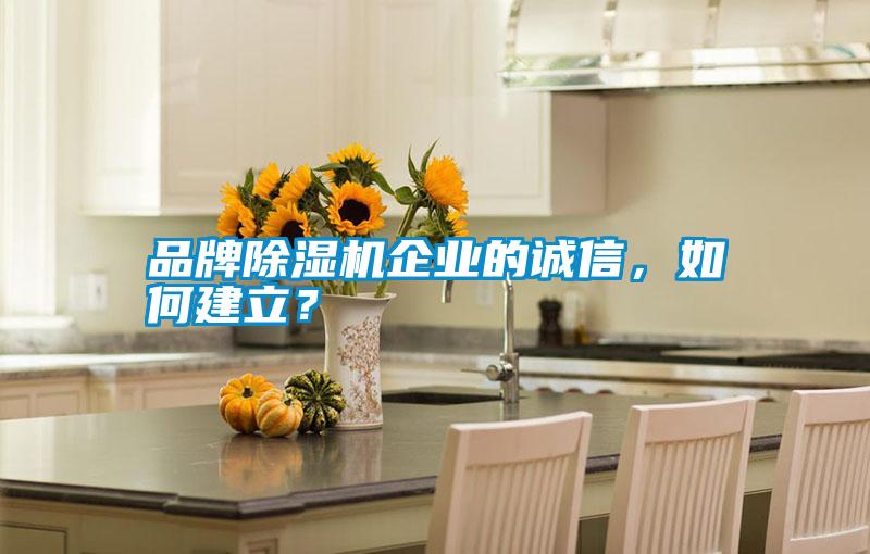 品牌除濕機企業(yè)的誠信,如何建立?