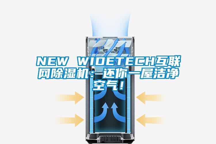 NEW WIDETECH互聯網除濕機:還你一屋潔凈空氣!