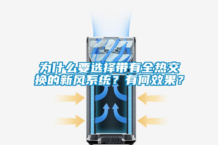 為什么要選擇帶有全熱交換的新風系統(tǒng)？有何效果？