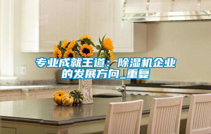 專業成就王道:除濕機企業的發展方向_重復