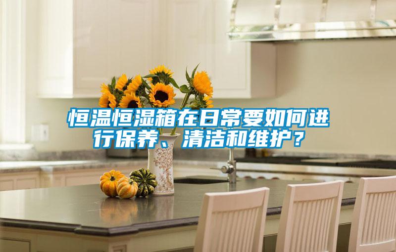 恒溫恒濕箱在日常要如何進行保養、清潔和維護？