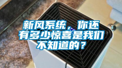 新風系統(tǒng)，你還有多少驚喜是我們不知道的？