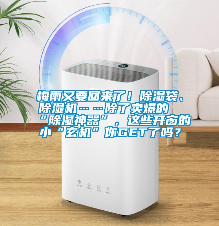 梅雨又要回來了！除濕袋、除濕機……除了賣爆的“除濕神器”，這些開窗的小“玄機”你GET了嗎？